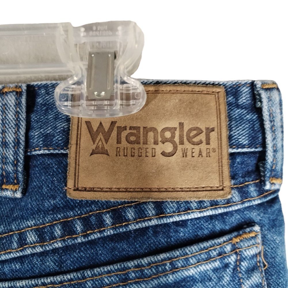 Wrangler‎ Rugged Wear Jeans Men's 38x36 Actual (36x35) Dark Wash Denim Cotton #1 - Picture 3 of 8